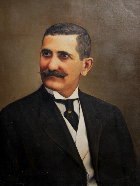 Foto de Coronel Luis Pérez. Retrato. Óleo sobre lienzo. 1921.
